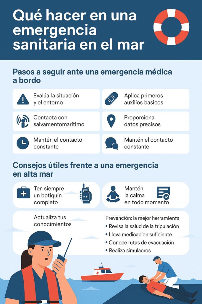 Qué hacer en una emergencia sanitaria en el mar