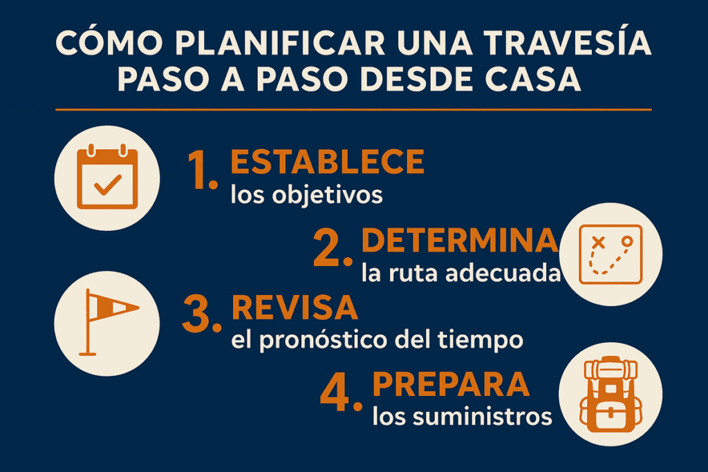 Planificar travesía en casa
