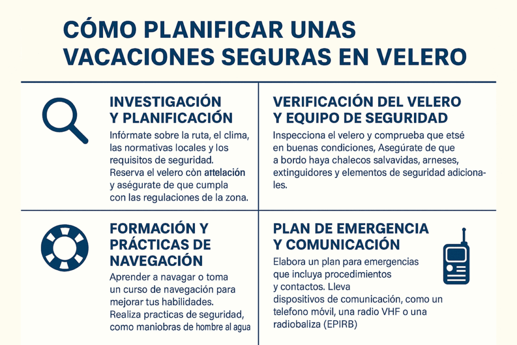 Cómo planificar unas vacaciones seguras en velero